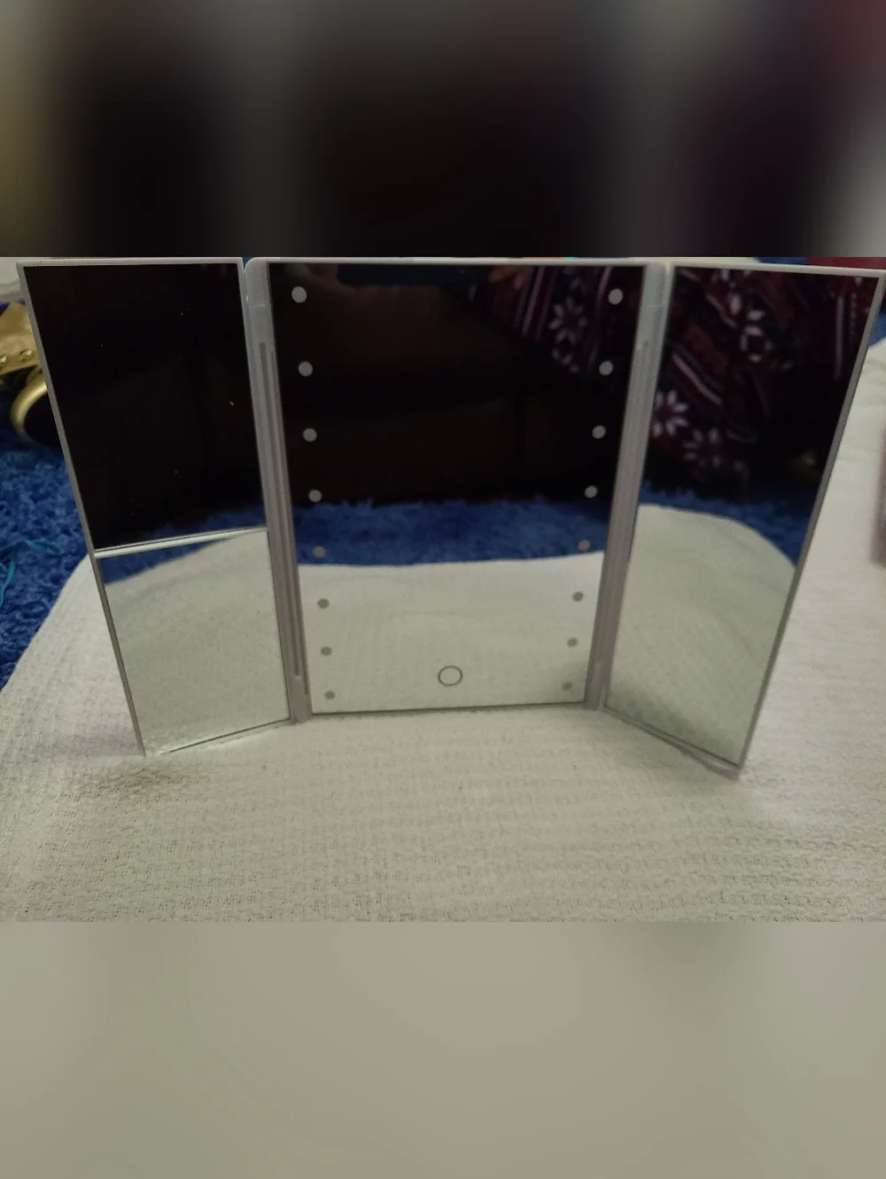 Tri-Fold LED Light Up Vanity Mirror